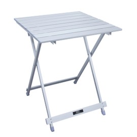 Quick Products QP-AFT2024 Aluminum Folding Table for RV's, Campsites and Indoor/Outdoor Use - 20" Square Tabletop with 24.25" Standing Height