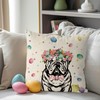 QIONG MENG Easter Pillow Covers 18x18 Inch English Bulldog Throw