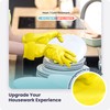 FMP Brands Yellow Medium Rubber Dish Gloves, 3 Pairs, 15