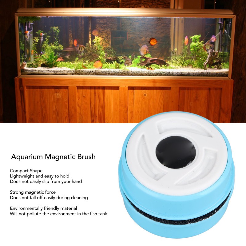 Aquarium Magnetic Brush Scratch Proof Bristles Prevent Slip Algae Scraper