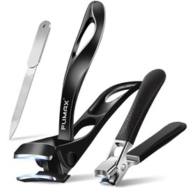 Toenail Clippers for Seniors Thick Toenails - Angled Large Toe Nail Clippers for Men with Catcher, Heavy Duty Sharp Fingernail Clipper for Thick Nails with Wide Opening Novelty Gifts for Men Women