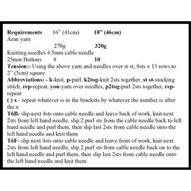 Knitting Pattern for Cable Cushion Cover, Pillow Cover Cabled Knitting Pattern, 2 Sizes, 16” (41cm) and 18” (46cm) Square, Knitting Pattern, Made in Aran Yarn, KP406