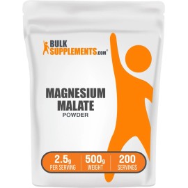 BulkSupplements Magnesium Malate Powder 300Mg Supplement For Wellness 17.64 Ounces