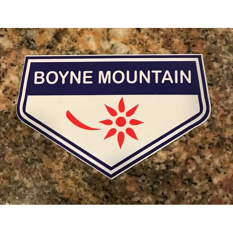 Burton Boyne Mountain Ski Sticker - Michigan Skiing Snowboarding Mountains