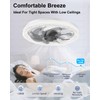Ceiling Fans with Lights, Socket Fan Light with Remote Control,