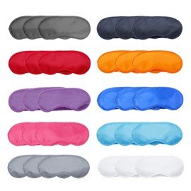 QSZHSL 30 Stücke Mehrfarbig Augenmaske Abdeckung Leichte Augenbinde Schlafmaske mit Nasenpolster Elastische Gurte, für Männer Frauen, Blackout Augenmaske für Reisen, Flugzeug, Hotel, Party (30 Stücke)