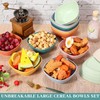 Gejoy 64 Pcs Unbreakable Cereal Reusable Wheat Straw Lightweight Bowls