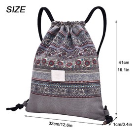 LAKE OF FIRE - Bolsas con cordón para yoga, gimnasio, mochila de playa, mochila de viaje para mujer, ligera, Gris, Una talla, Mochilas de viaje