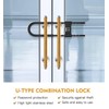 Long Shackle Padlock -U-Lock-Bike Combo U-Lock - Four-Position Combination Padlock