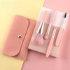 Cross-border Exclusive 4-Piece Mini Brush Set: Beauty Tool for Face Makeup, Powder, and Concealer Yellow 4-Piece Mini Brush Set with Pouch 2ea