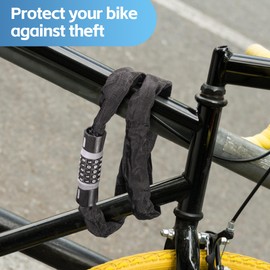 Oture Bike Lock Heavy Duty 5-Digit Resettable Anti-Theft Bicycle Chain Lock 47inch/120cm Length Keyless Bicycle Lock High Security for Bike, Scooter, Moto, Door, Gate Fence