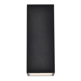 Living District Raine 1-Light Aluminum Outdoor Wall Light in Black Finish