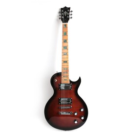 FLP-90 39 Inch Solid Body Full Scale Length Mahogany Body Roasted Maple Neck Fretboard Flame Maple Electric Guitar (Roasted Neck TVS)