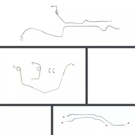 The Stop Shop 1980 Firebird Complete Prebent Brake Line Kit Regular Steel