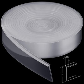 108-Inch Shower Door Bottom Seal Strip - Clear Silicone Replacement