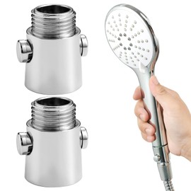 2 Pieces Shut-off Valve, Flow Limiter Shower, G1/2 Flow Limiter, Shut-off Valve for Water Saving and Comfort in Bathroom and Shower (2 Pieces)