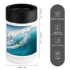 Stainless Steel Beverage Cooler with Silicone Sleeve, Surfing Print Multipurpose