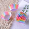 200pcs Rainbow Cupcake Cases Paper Wrapper for Baking Muffin