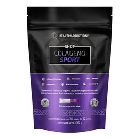 HEALTHADDICTION - Colágeno Sport Efervescente, Sabor Frambuesa, 30 Sobres de 12g, con Colágeno Hidrolizado, Glucosamina y Vitaminas para Fortalecimiento Muscular y Articular