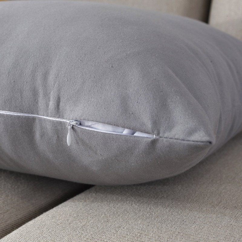 Gyulin 2 Pack Home Decorative 100% Cotton Canvas Square Solid