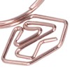 100pcs Metallic Paper Clips Lips Diamond Rings Shape Nonslip Portable