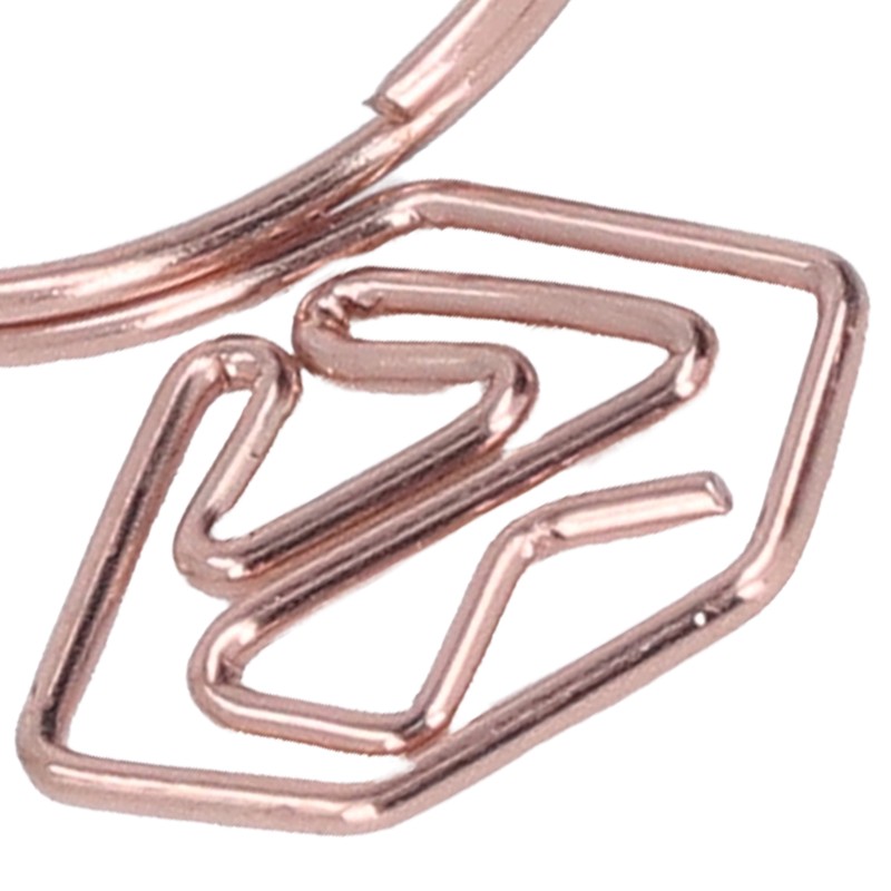 100pcs Metallic Paper Clips Lips Diamond Rings Shape Nonslip Portable