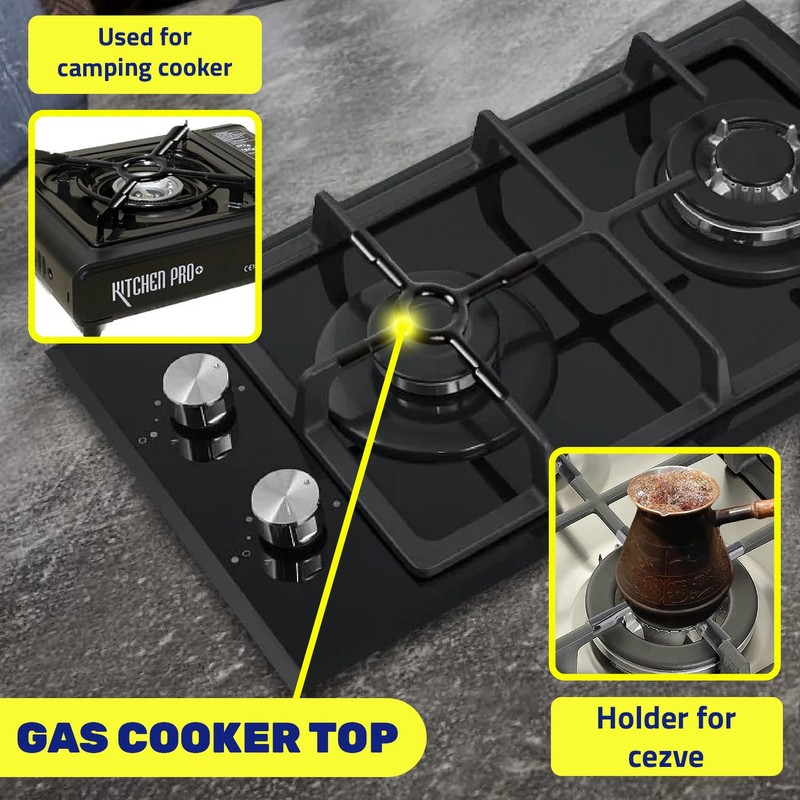 Universal Gas Hob Reducer 150 mm in Colour Black Suitable