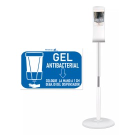 Seguridad Total Kit Despachador Gel Antibacterial + Pedestal Anticontacto V2