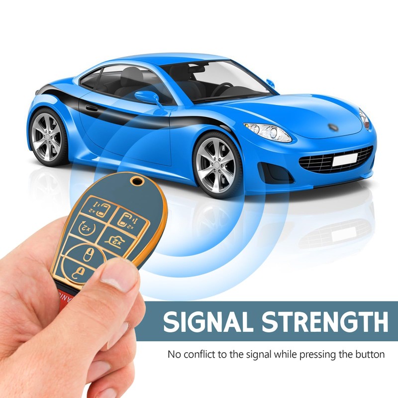 WORCAS for Dodge Key Fob Cover,No Cap TPU Smart Cover