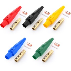 Kingdder 5 Pcs Female Camlock Power Connectors 400AMP 600V Camlock Set Series 16 Inline Cam Style Plug