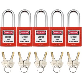 SAFBY Lockout Tagout Lock 30pcs Keyed Alike OSHA Loto Safety Key Locks Same Padlocks for Lock Out Tag Out Stations and Devices Red (30 PCS)