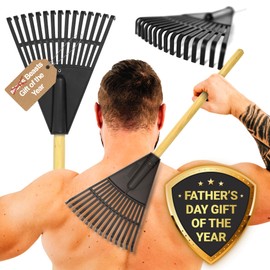 The ORIGINAL Beast Rake Back Scratcher, Lightweight, Oversized Rake Back Scratching Itch Relief, 15 Prongs, Wide Size Scratching Claw, Ergonomic BackScratcher for Adult Men and Women (Black)