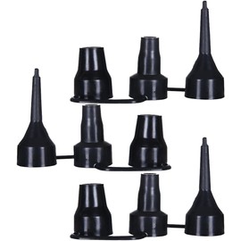 IHLOOTD Electric Air Pump Adapter Electric Pump Adapter Air Pump Nozzles Replacement Nozzles Adapter Electric Air Pumps Portable for Air Bed Air Pump Accessories, 3 Sizes, Black (Pack of 3)