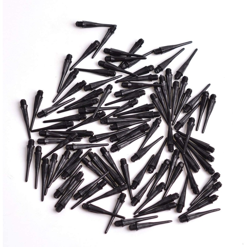 WIN.MAX 1000 dart tips, 2BA black soft dart tips, plastic