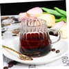 BELLIFFY Elegant 200ml Embossed Stripe Glass Creamer Pitcher - for