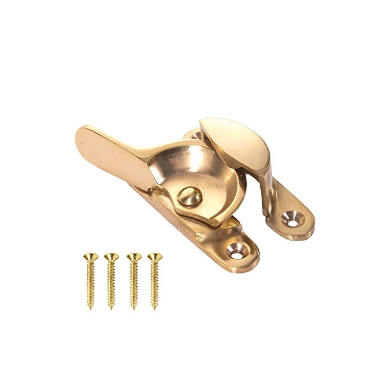 2X Brass Sash Window Fitch Fasteners & Screws