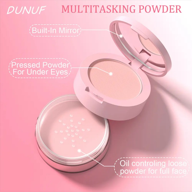 Polvo Compacto Y Suelto 2 En 1 Contra Brillo Dunuf