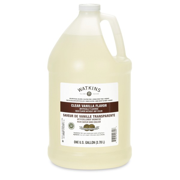 Watkins Clear Vanilla Flavor, 1 Gallon Bottle, 1 Count