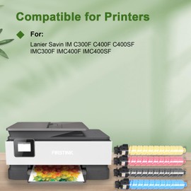 FIRSTINK IM C300 IM C400 IMC300 IMC400 Toner Cartridges 842378 842379 842380 842381 Compatible with Ricoh IM C300 Toner Cartridge for Ricoh Lanier Savin IM C300F C400F C400SF Printer(4-Pack)