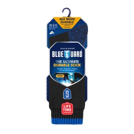 Mens 1 Pair Blueguard Anti-Abrasion Durability Socks Black 9-11 Mens