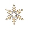 EVER FAITH Austrian Crystal Elegant Winter Snowflake Star Brooch Pin