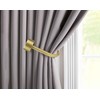 KAMANINA Curtain Holdbacks for Wall, Modern Cap Finials, Warm Gold