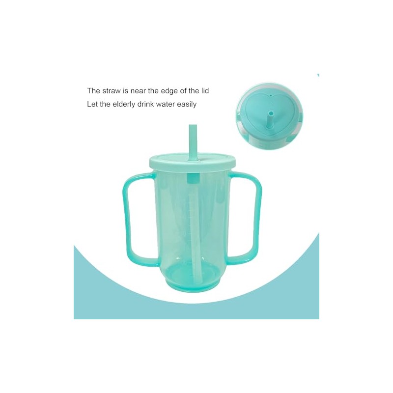 2 Pack Adult Sippy Cups for Elderly 12oz No Spill