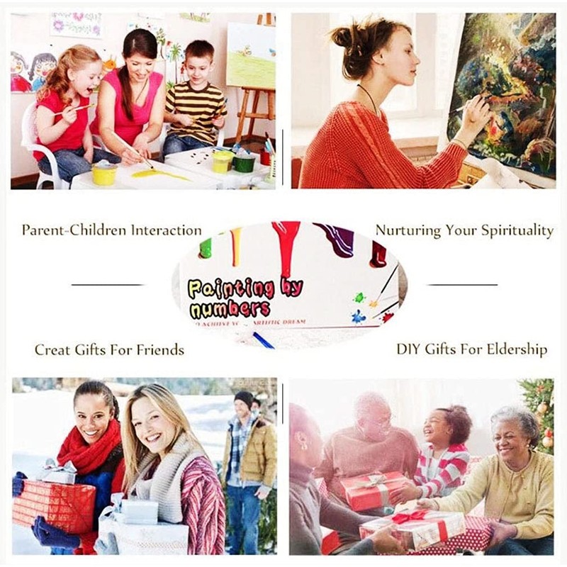 Meecaa Paint by Numbers Bird Crane Animal Kit for Adults