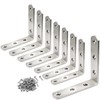 8 PCS L Bracket Stainless Steel Corner Brackets 3 x