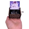 Elfen Lied Music Box Engraved Wood Mini Hand Crank Printed