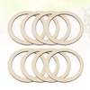 SUPVOX 50pcs Wooden Bamboo Dreamcatcher Rings Hoops Round Metal Hoops