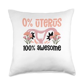 Hysterectomy Recovery Uterus Throw Pillow