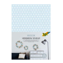 folia 40129 Craft Set Star Wreath, Complete Set for 3 Wreaths in Different Sizes with Paper Stars, for Timeless Decoration