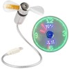 Saytay LED Clock USB Fan With Temperature Display - Portable